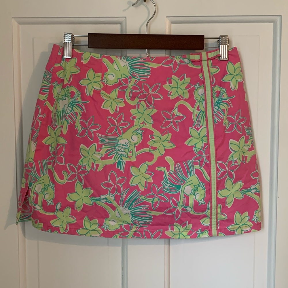 Lilly Pulitzer Monkey Rock a‎ Hula Skirt Skort Vintage White Tag Size 6